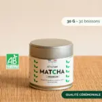 Anatae Premium Matcha 30 g tin with silver lid and French organic agriculture logo