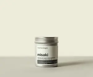 Silver Matchaeologist Misaki ceremonial-grade matcha tin with screw-top lid