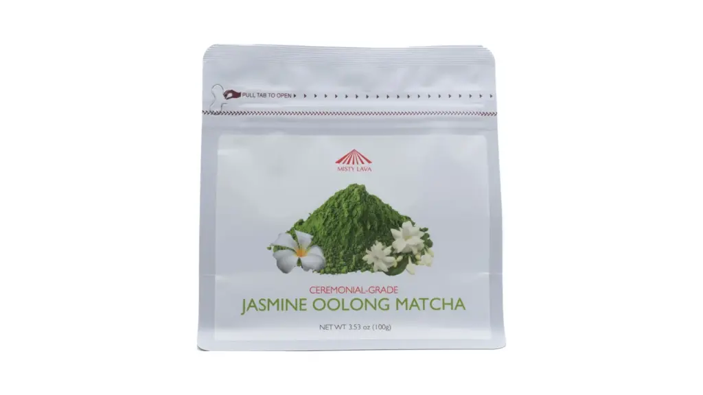 Misty Lava Jasmine Oolong Matcha 100 g product image, fully visible on a white background